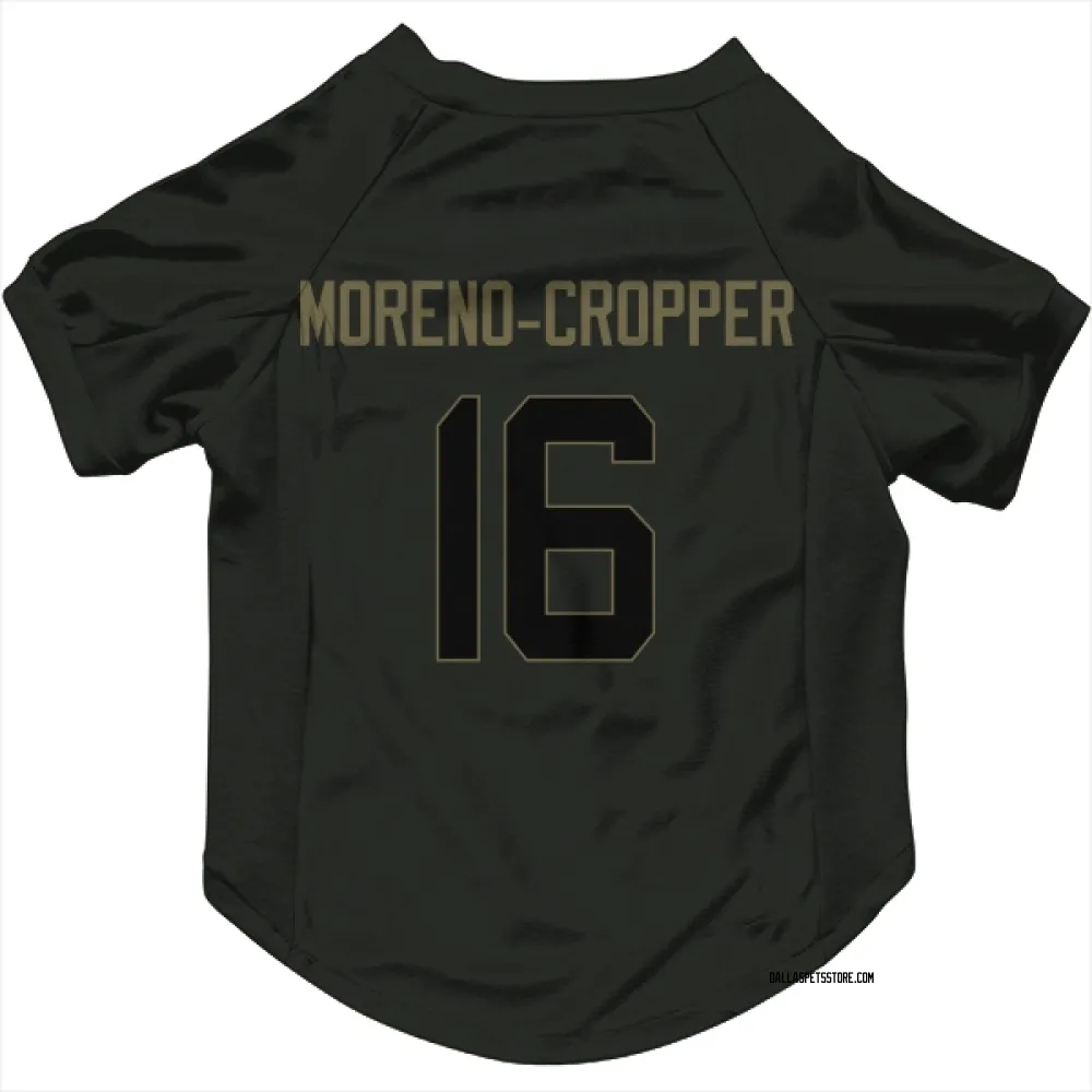 Dallas Cowboys Jalen Moreno-Cropper Black Service Pet Jersey for Dog & Cat