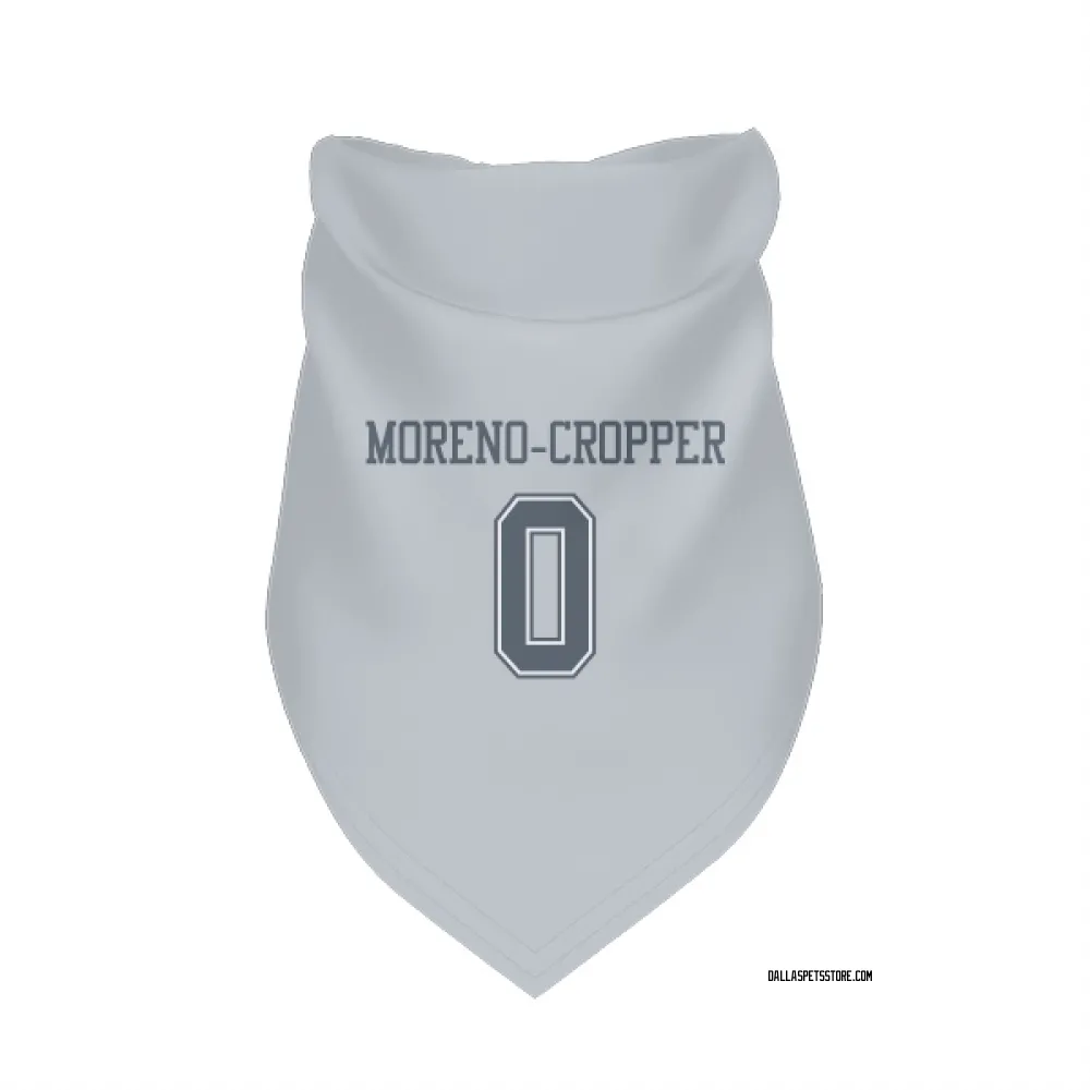 Dallas Cowboys Jalen Moreno-Cropper Gray Pet Bandana for Dog & Cat