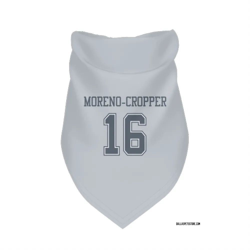 Dallas Cowboys Jalen Moreno-Cropper Gray Pet Bandana for Dog & Cat