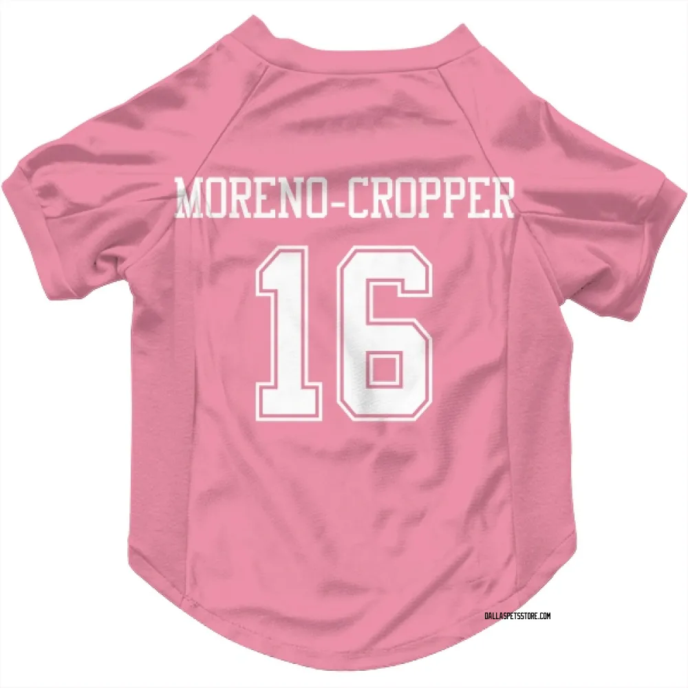 Dallas Cowboys Jalen Moreno-Cropper Pink Pet Jersey for Dog & Cat