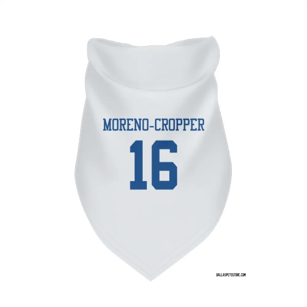 Dallas Cowboys Jalen Moreno-Cropper White Pet Bandana for Dog & Cat