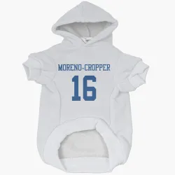 Dallas Cowboys Jalen Moreno-Cropper White Pet Hoodie for Dog & Cat