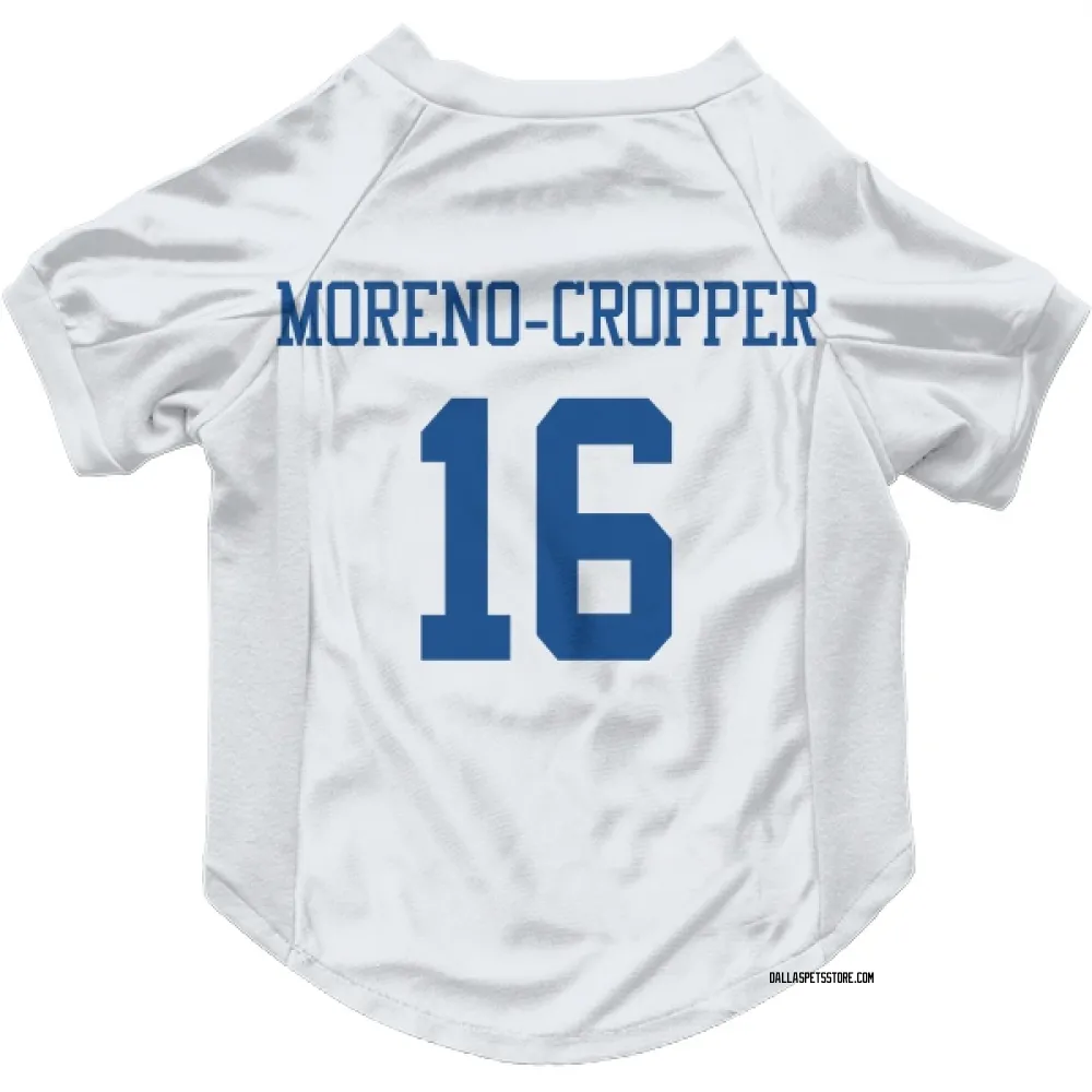 Dallas Cowboys Jalen Moreno-Cropper White Pet Jersey for Dog & Cat