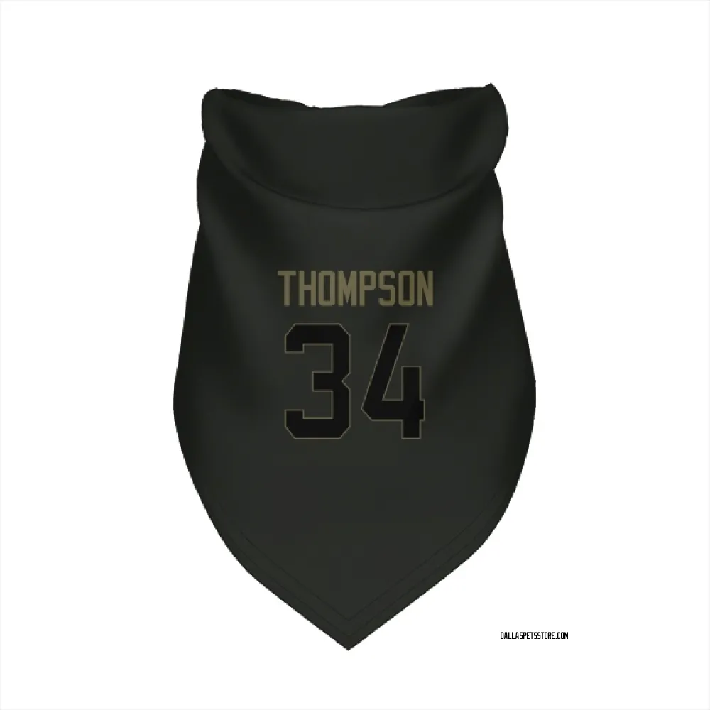 Dallas Cowboys Jalen Thompson Black Service Pet Bandana for Dog & Cat