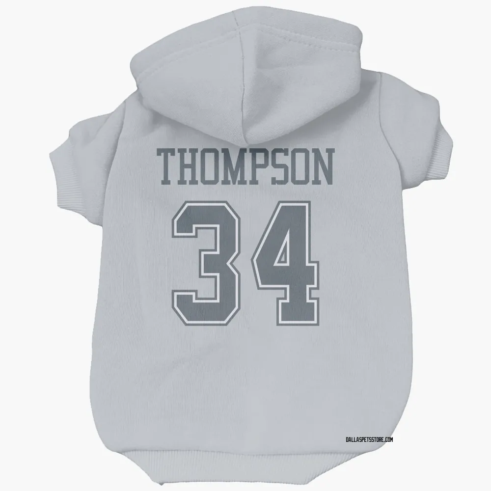 Dallas Cowboys Jalen Thompson Gray Pet Hoodie for Dog & Cat
