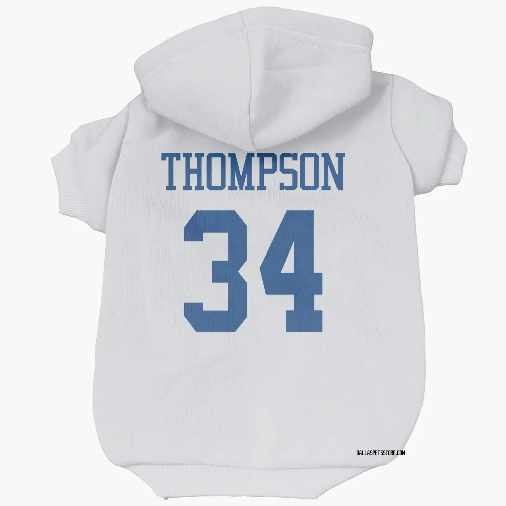 Dallas Cowboys Jalen Thompson White Pet Hoodie for Dog & Cat