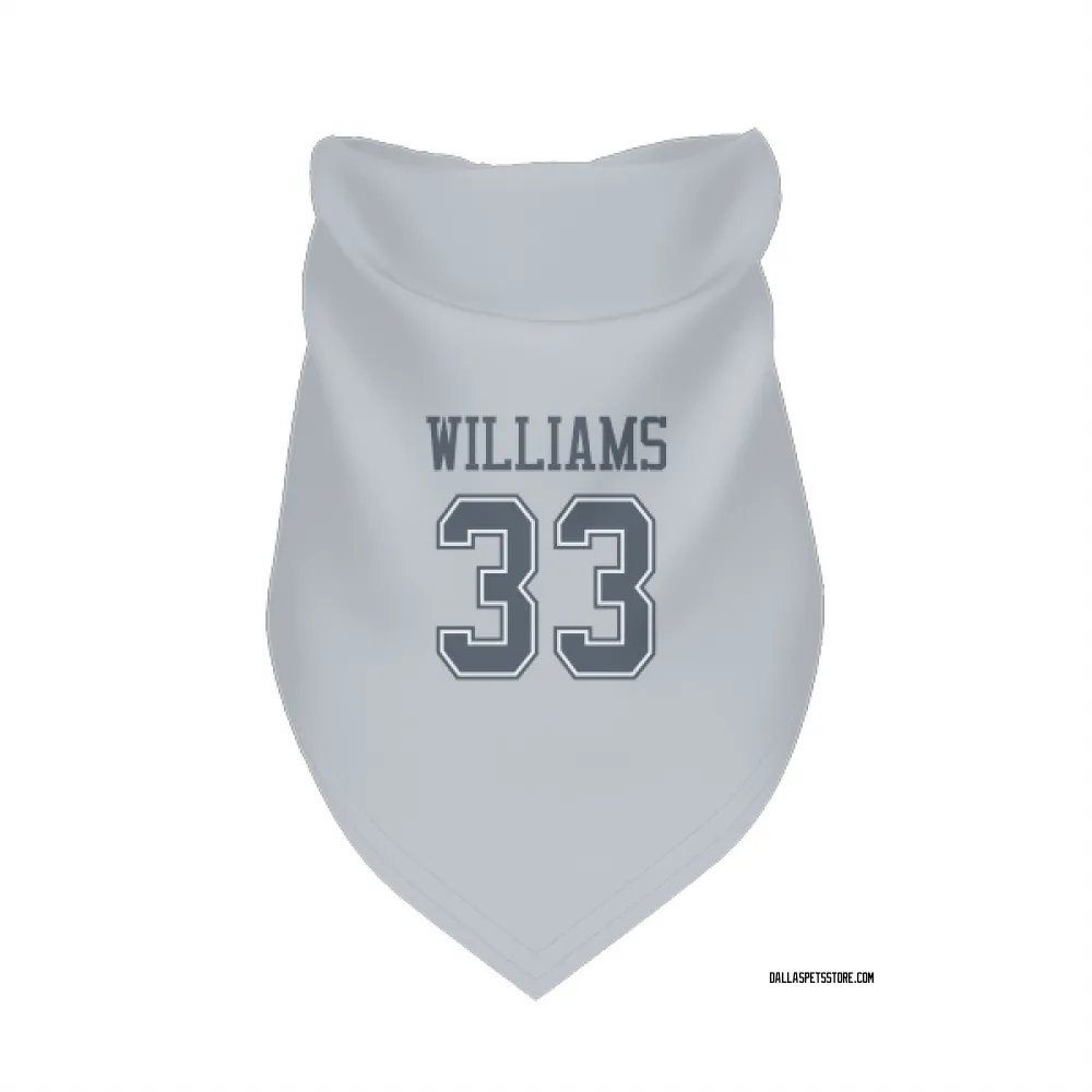 Dallas Cowboys Javonte Williams Gray Pet Bandana for Dog & Cat