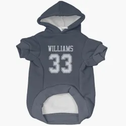 Dallas Cowboys Javonte Williams Navy Pet Hoodie for Dog & Cat