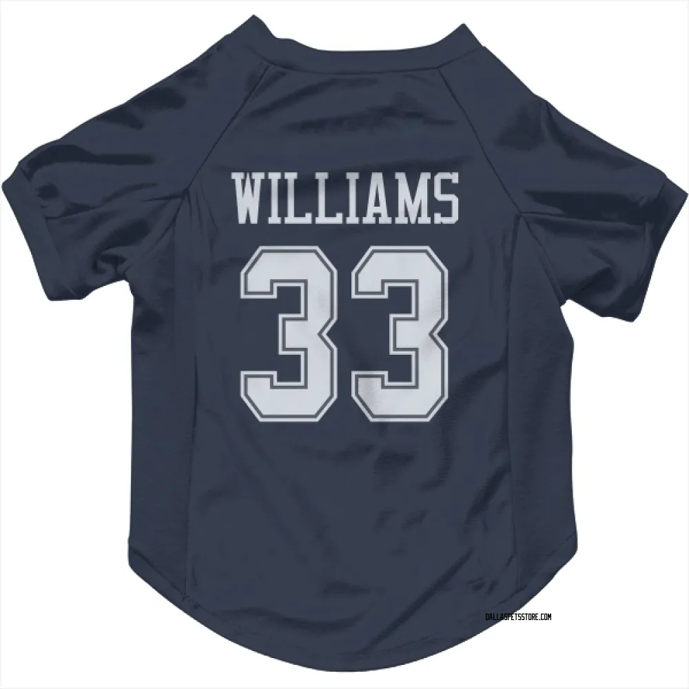 Dallas Cowboys Javonte Williams Navy Pet Jersey for Dog & Cat