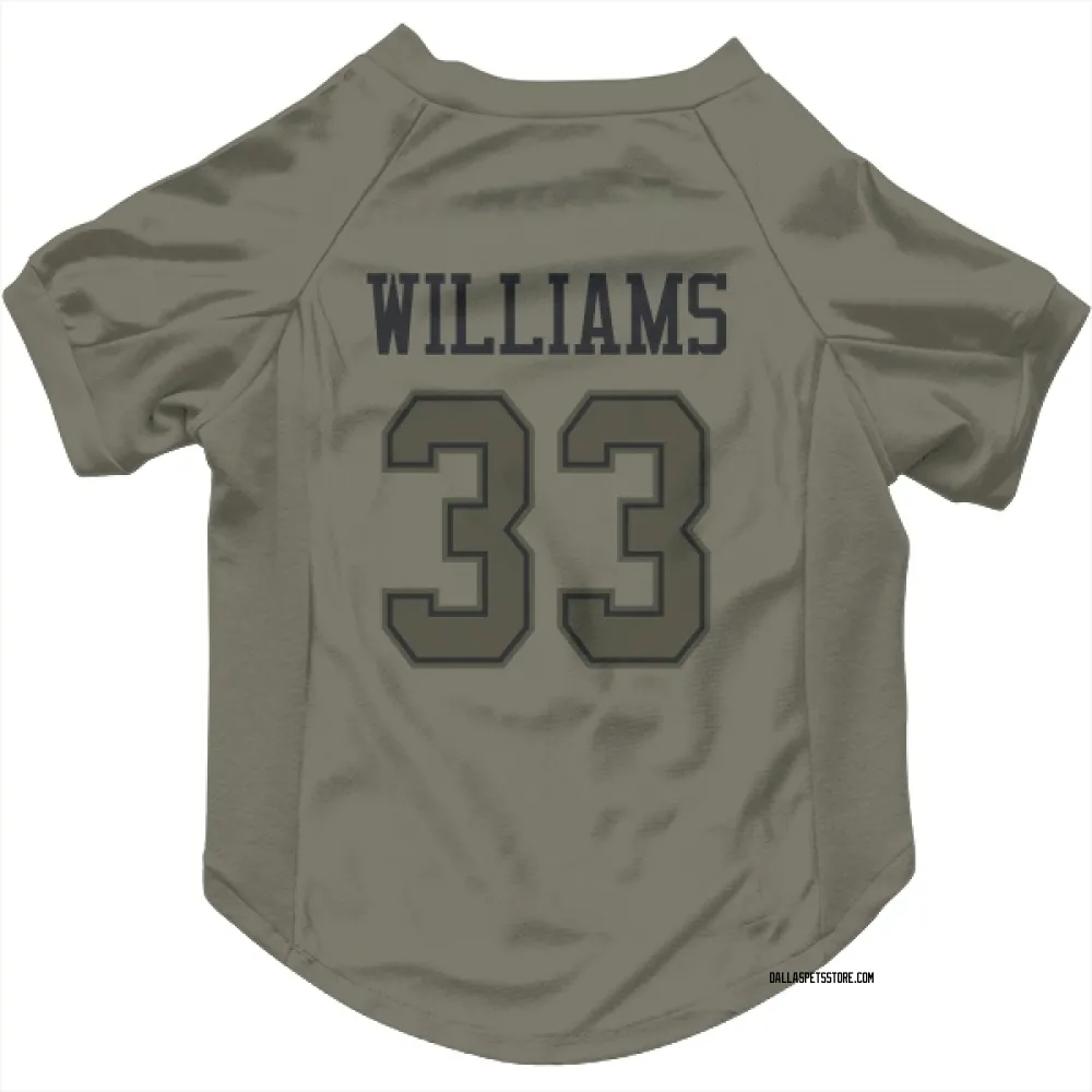 Dallas Cowboys Javonte Williams Olive Pet Jersey for Dog & Cat