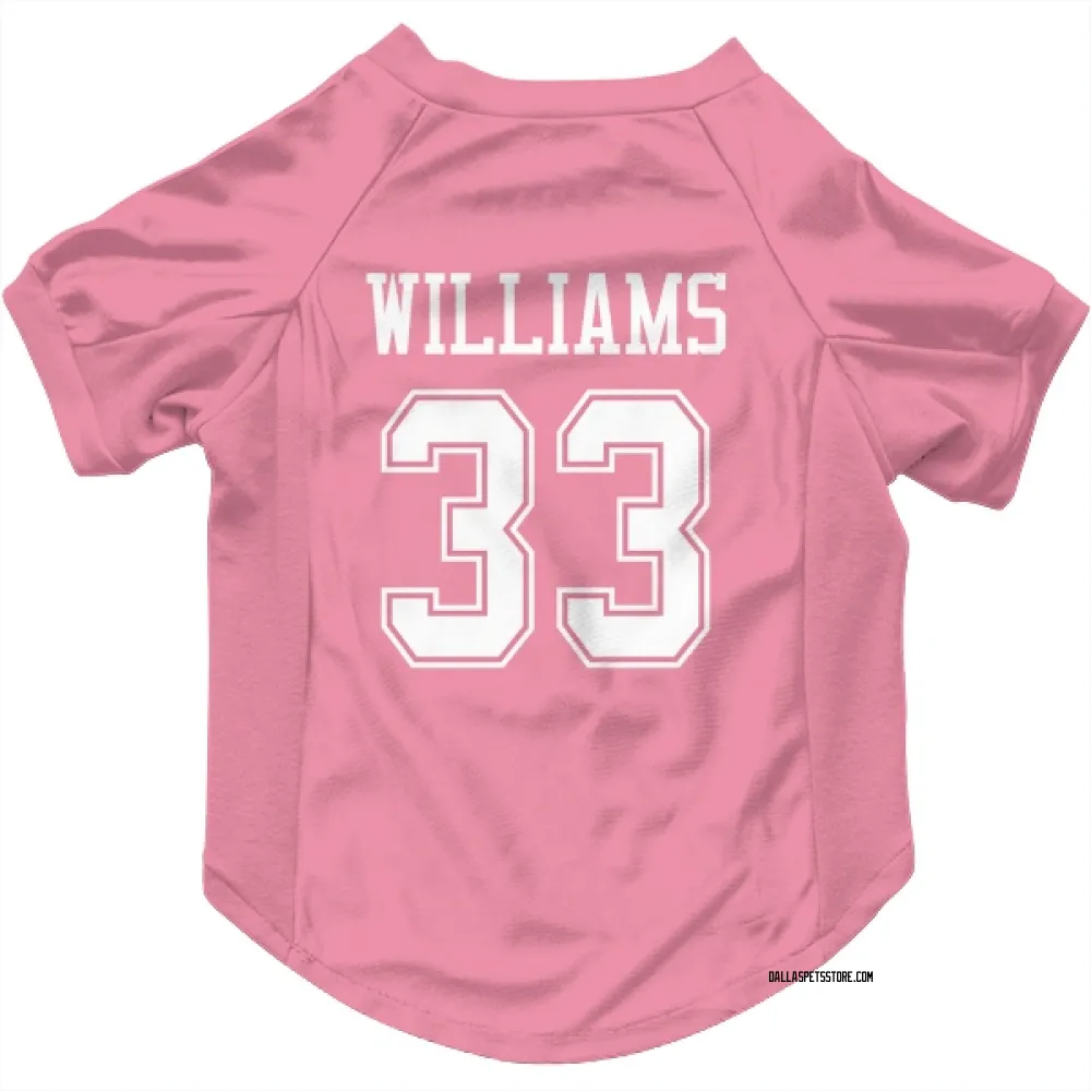Dallas Cowboys Javonte Williams Pink Pet Jersey for Dog & Cat