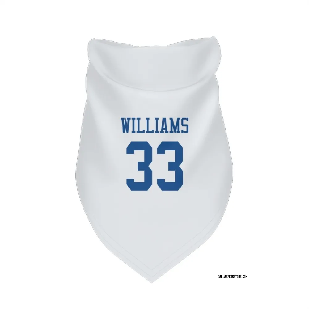 Dallas Cowboys Javonte Williams White Pet Bandana for Dog & Cat