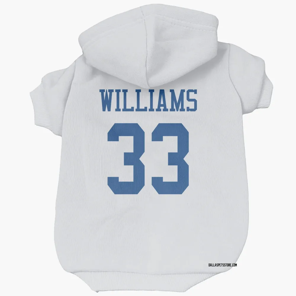Dallas Cowboys Javonte Williams White Pet Hoodie for Dog & Cat