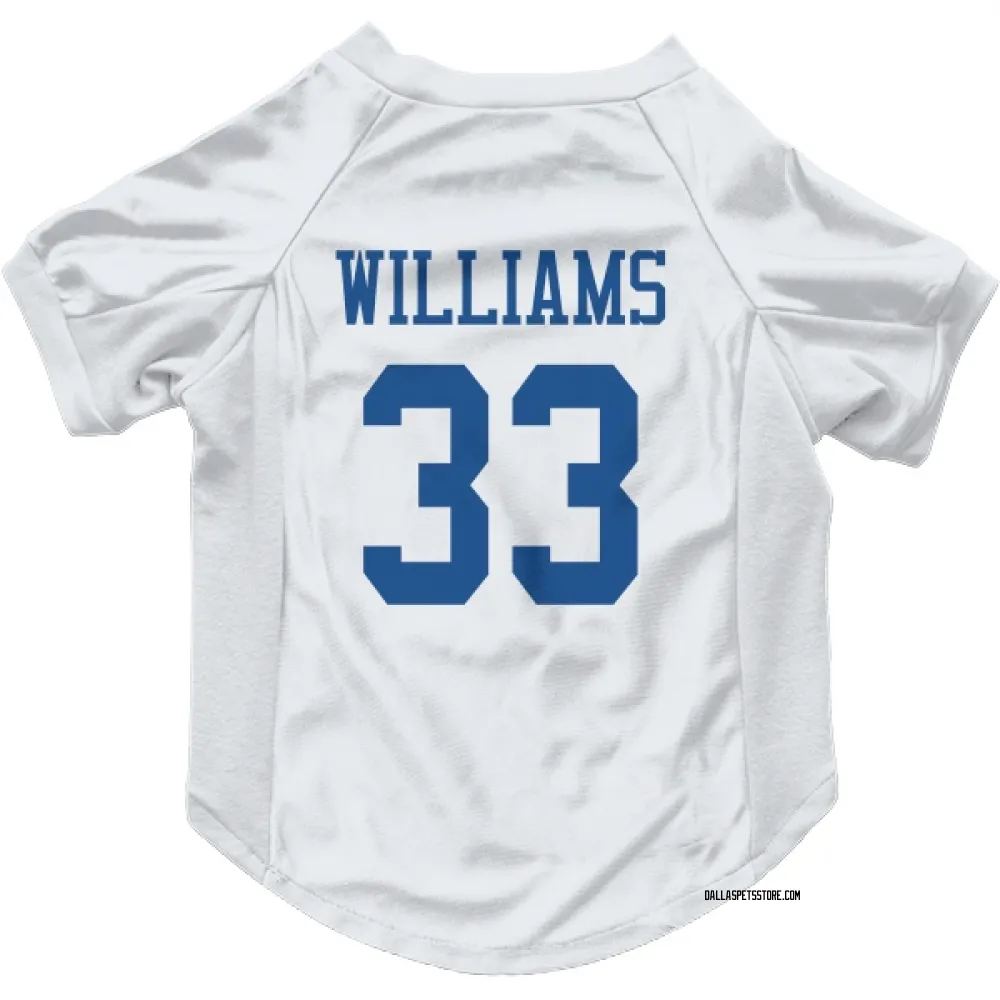 Dallas Cowboys Javonte Williams White Pet Jersey for Dog & Cat