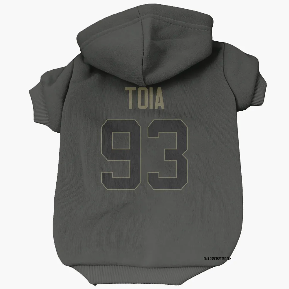Dallas Cowboys Jay Toia Black Service Pet Hoodie for Dog & Cat