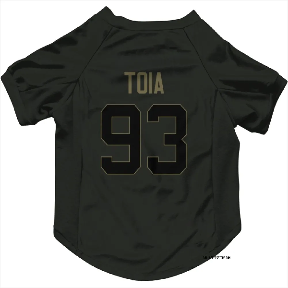 Dallas Cowboys Jay Toia Black Service Pet Jersey for Dog & Cat