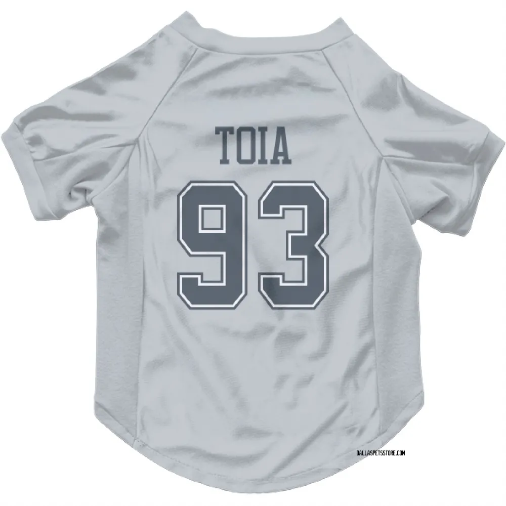 Dallas Cowboys Jay Toia Gray Pet Jersey for Dog & Cat