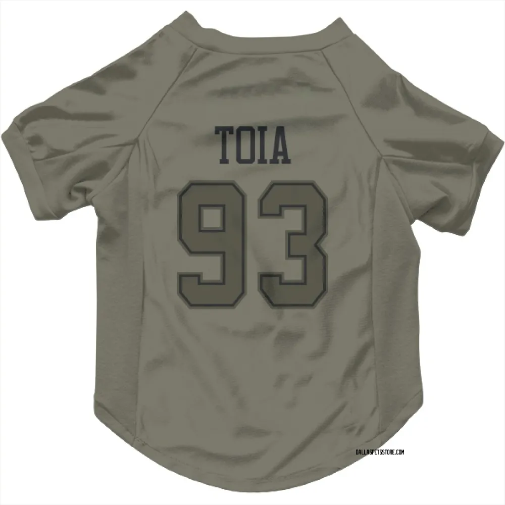 Dallas Cowboys Jay Toia Olive Pet Jersey for Dog & Cat