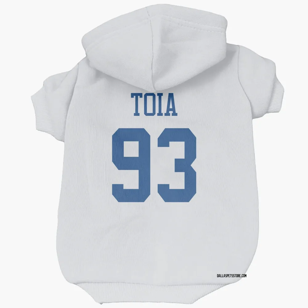 Dallas Cowboys Jay Toia White Pet Hoodie for Dog & Cat