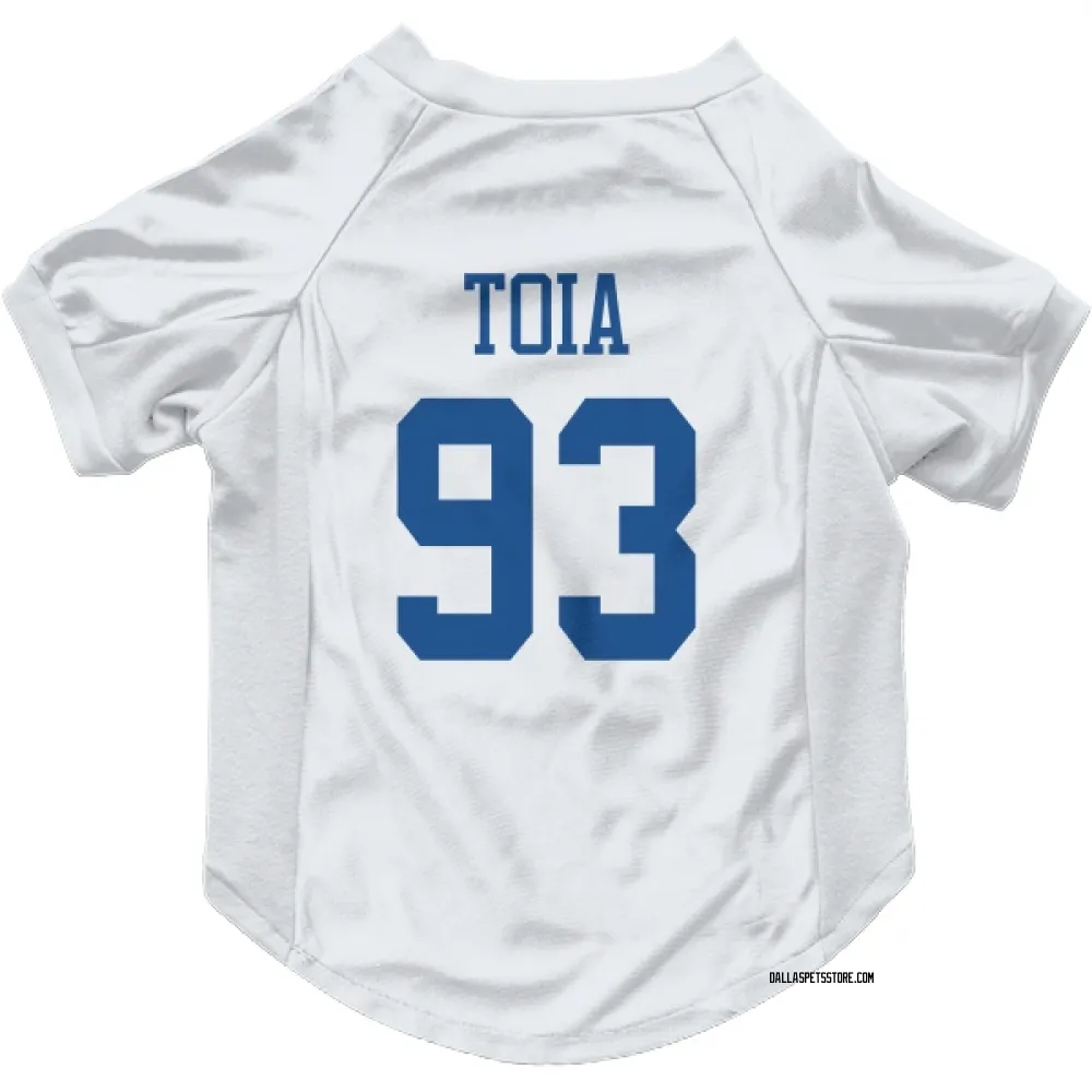 Dallas Cowboys Jay Toia White Pet Jersey for Dog & Cat
