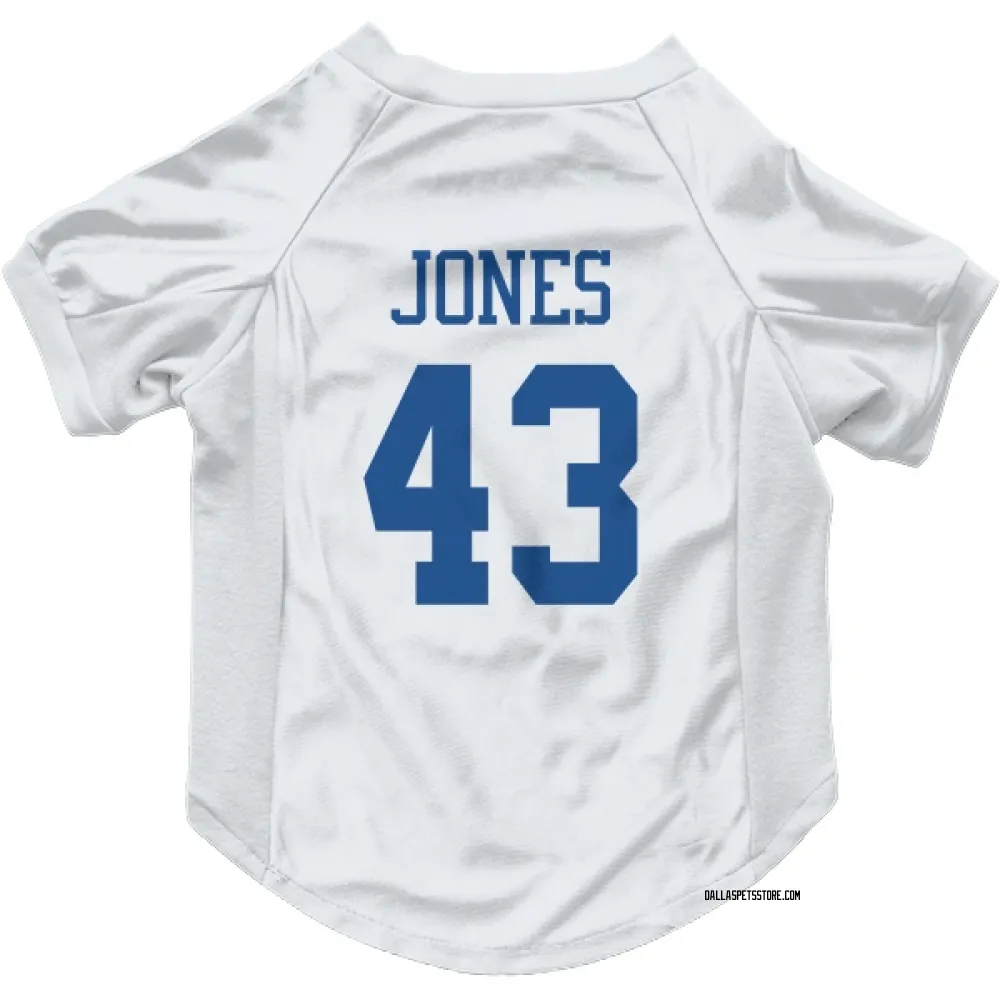 Dallas Cowboys Joe Jones White Pet Jersey for Dog & Cat