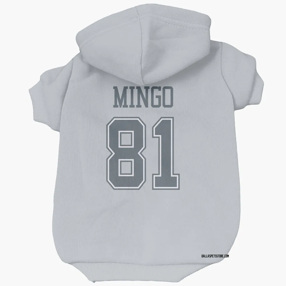 Dallas Cowboys Jonathan Mingo Gray Pet Hoodie for Dog & Cat