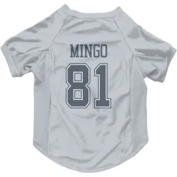 Dallas Cowboys Jonathan Mingo Gray Pet Jersey for Dog & Cat