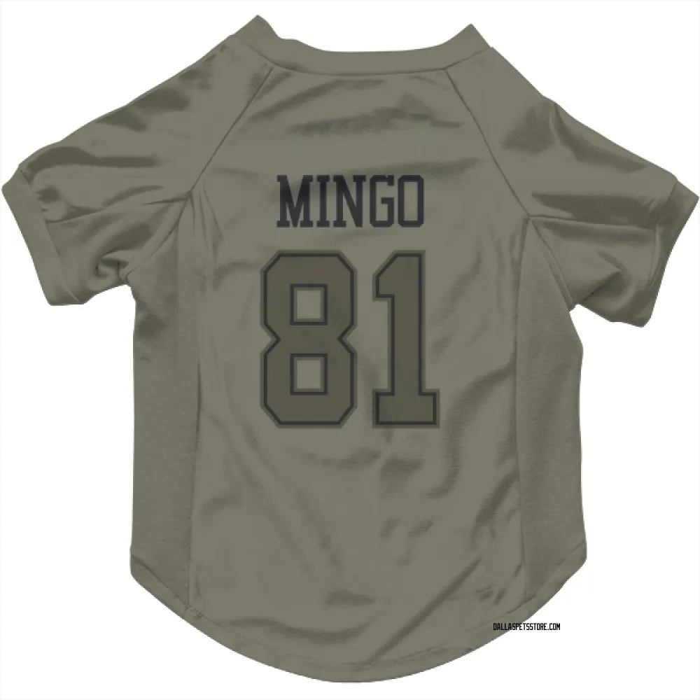 Dallas Cowboys Jonathan Mingo Olive Pet Jersey for Dog & Cat