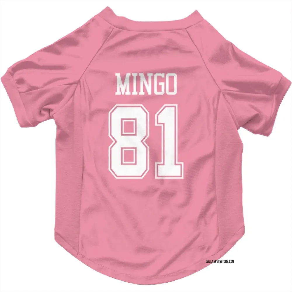 Dallas Cowboys Jonathan Mingo Pink Pet Jersey for Dog & Cat