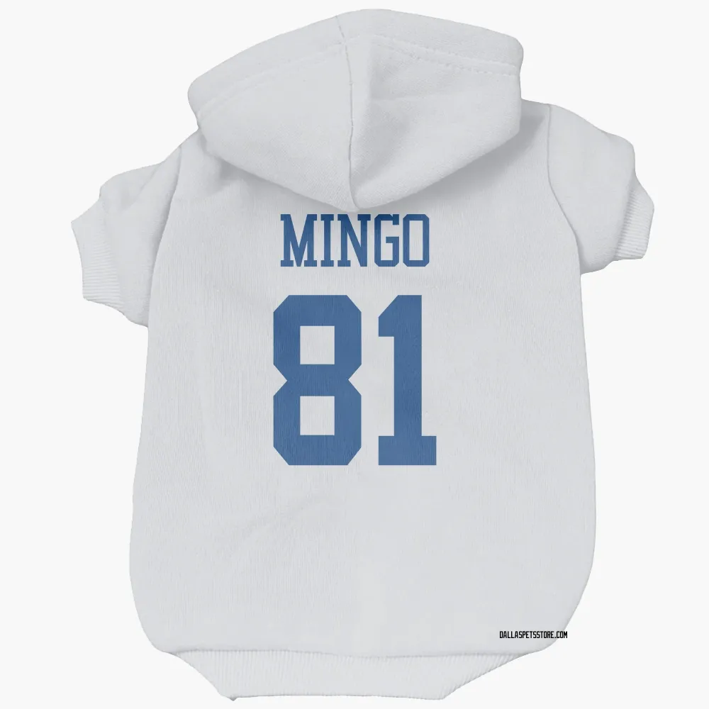 Dallas Cowboys Jonathan Mingo White Pet Hoodie for Dog & Cat