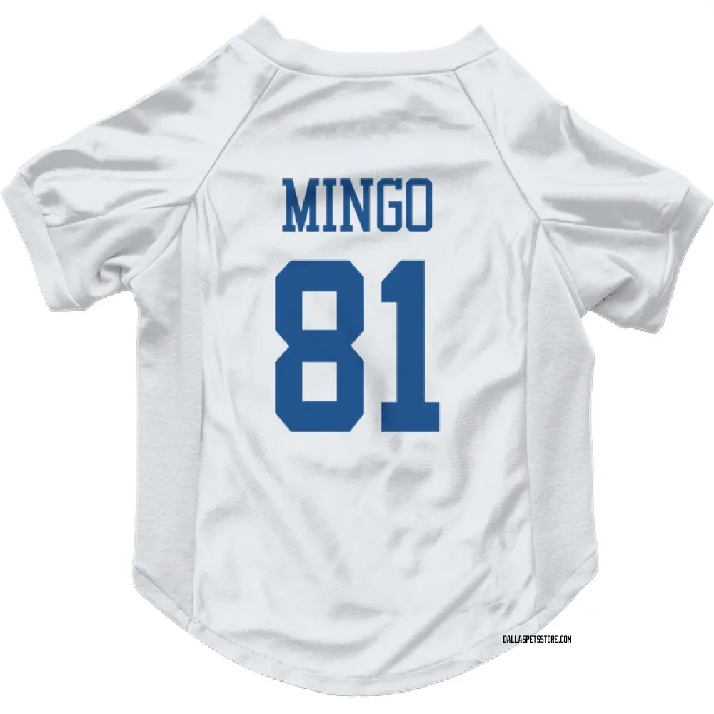 Dallas Cowboys Jonathan Mingo White Pet Jersey for Dog & Cat