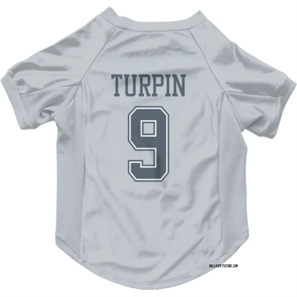 Dallas Cowboys KaVontae Turpin Gray Pet Jersey for Dog & Cat