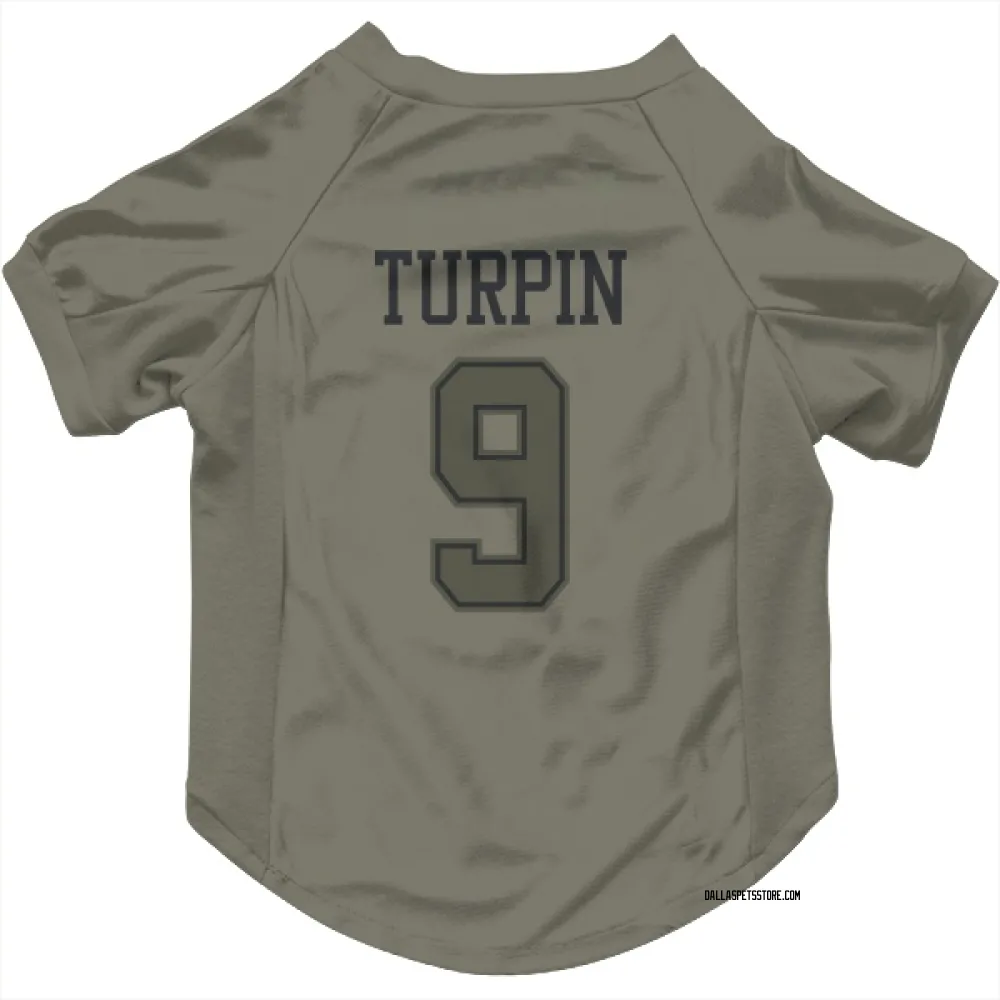 Dallas Cowboys KaVontae Turpin Olive Pet Jersey for Dog & Cat