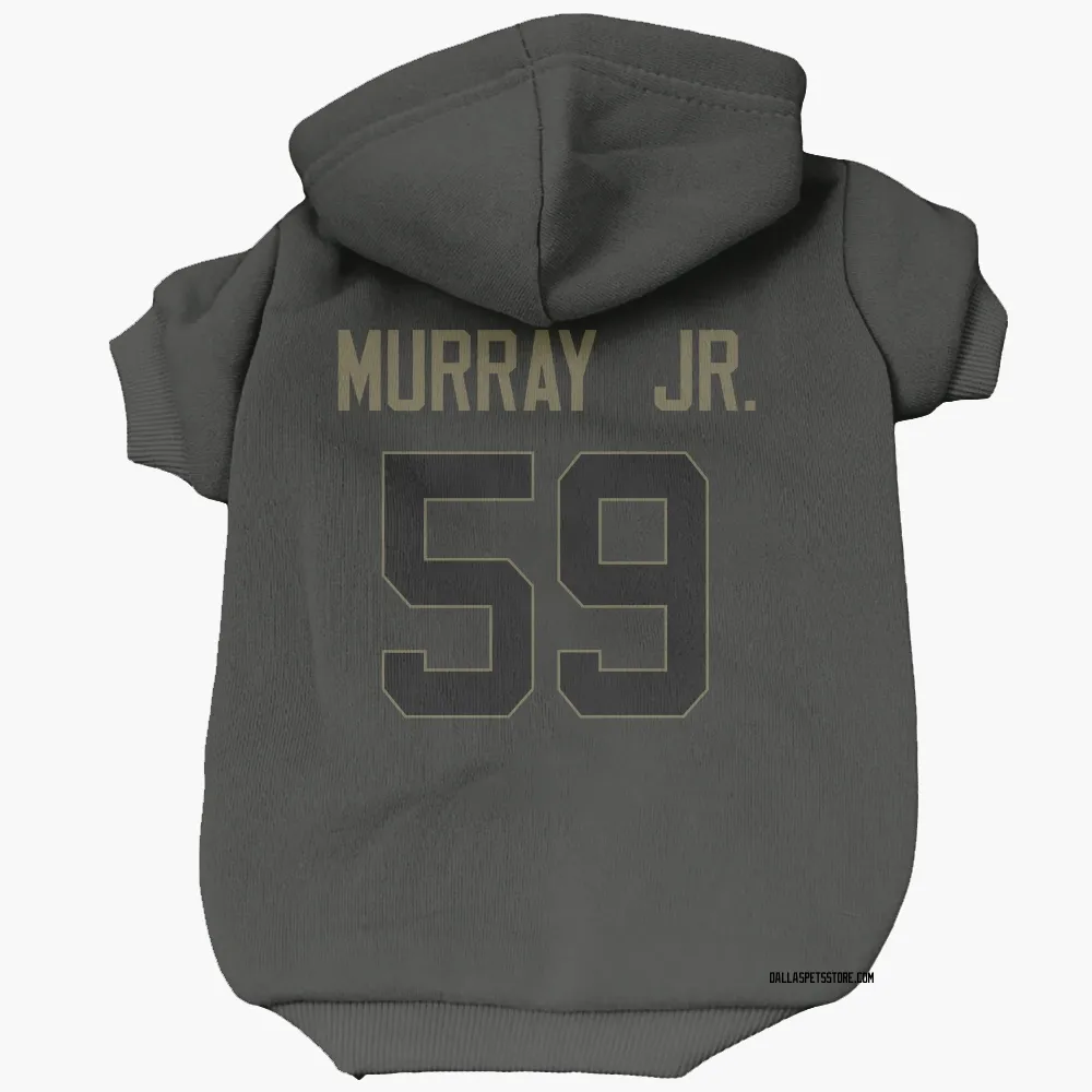 Dallas Cowboys Kenneth Murray Jr. Black Service Pet Hoodie for Dog & Cat
