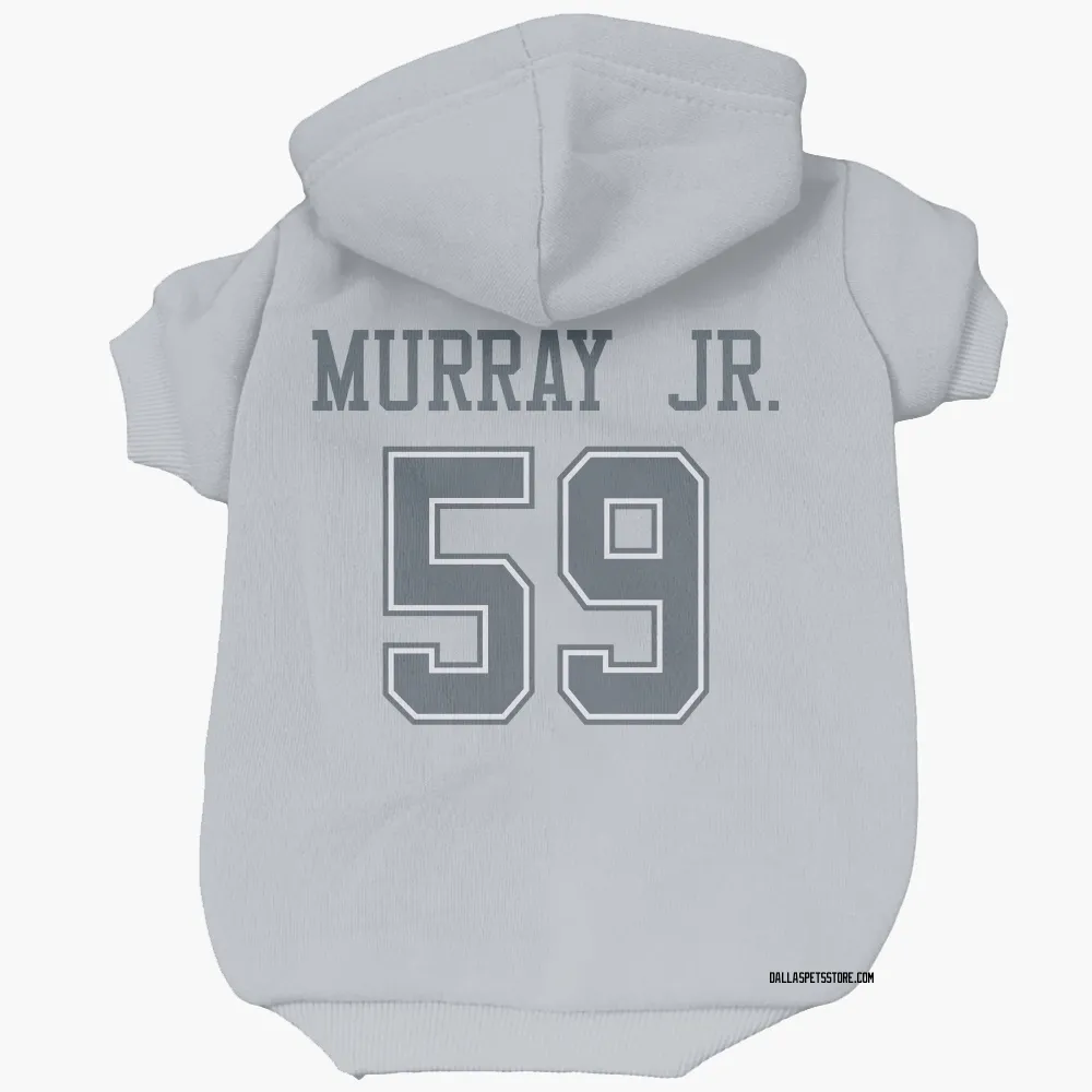 Dallas Cowboys Kenneth Murray Jr. Gray Pet Hoodie for Dog & Cat