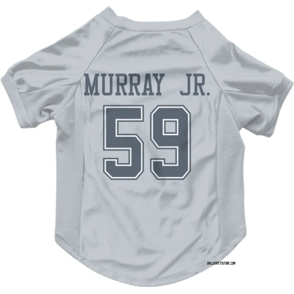 Dallas Cowboys Kenneth Murray Jr. Gray Pet Jersey for Dog & Cat