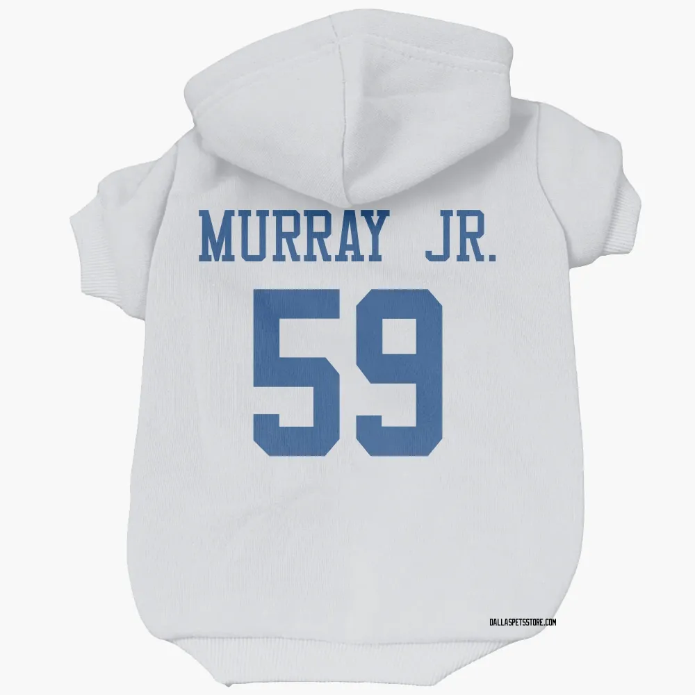 Dallas Cowboys Kenneth Murray Jr. White Pet Hoodie for Dog & Cat