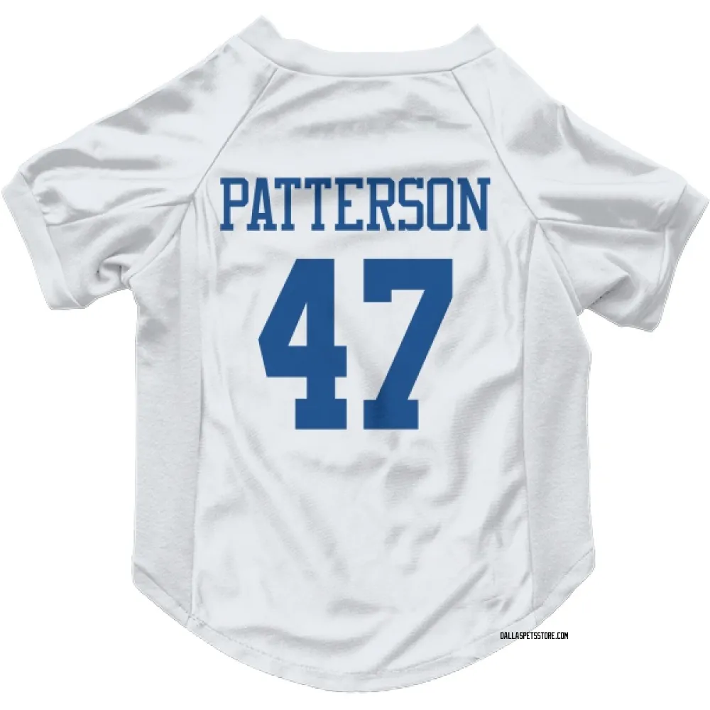 Dallas Cowboys Langston Patterson White Pet Jersey for Dog & Cat