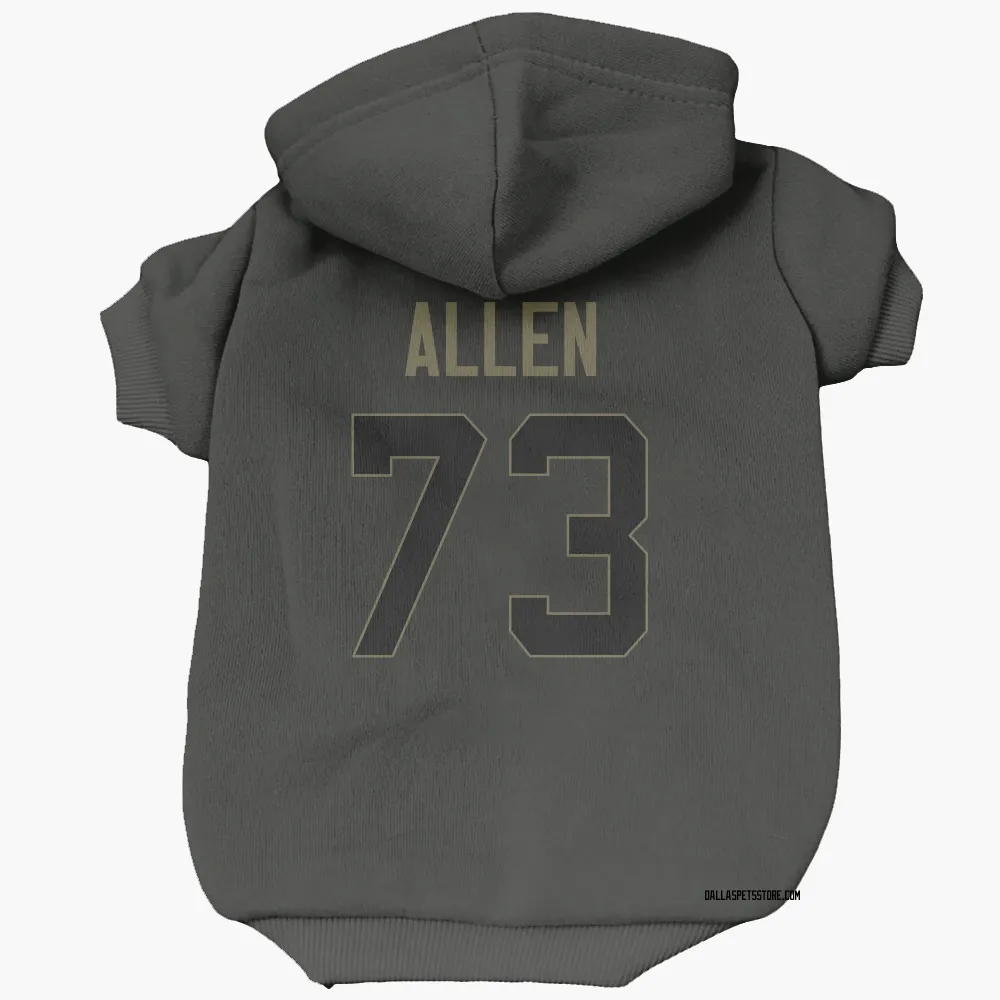 Dallas Cowboys Larry Allen Black Service Pet Hoodie for Dog & Cat