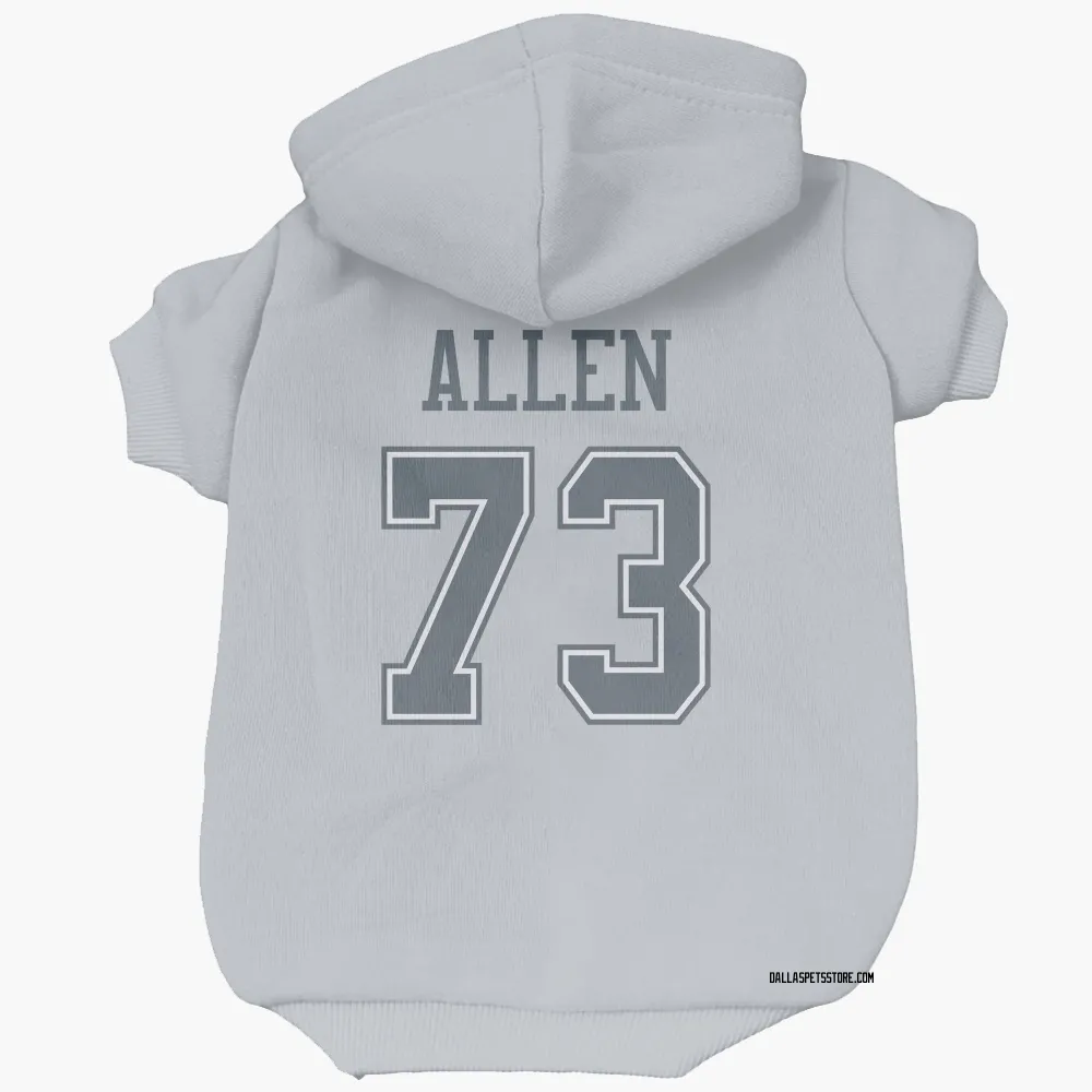 Dallas Cowboys Larry Allen Gray Pet Hoodie for Dog & Cat