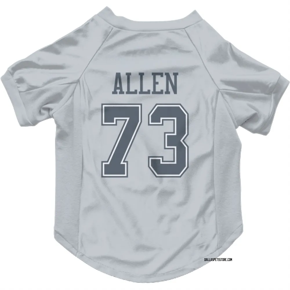 Dallas Cowboys Larry Allen Gray Pet Jersey for Dog & Cat