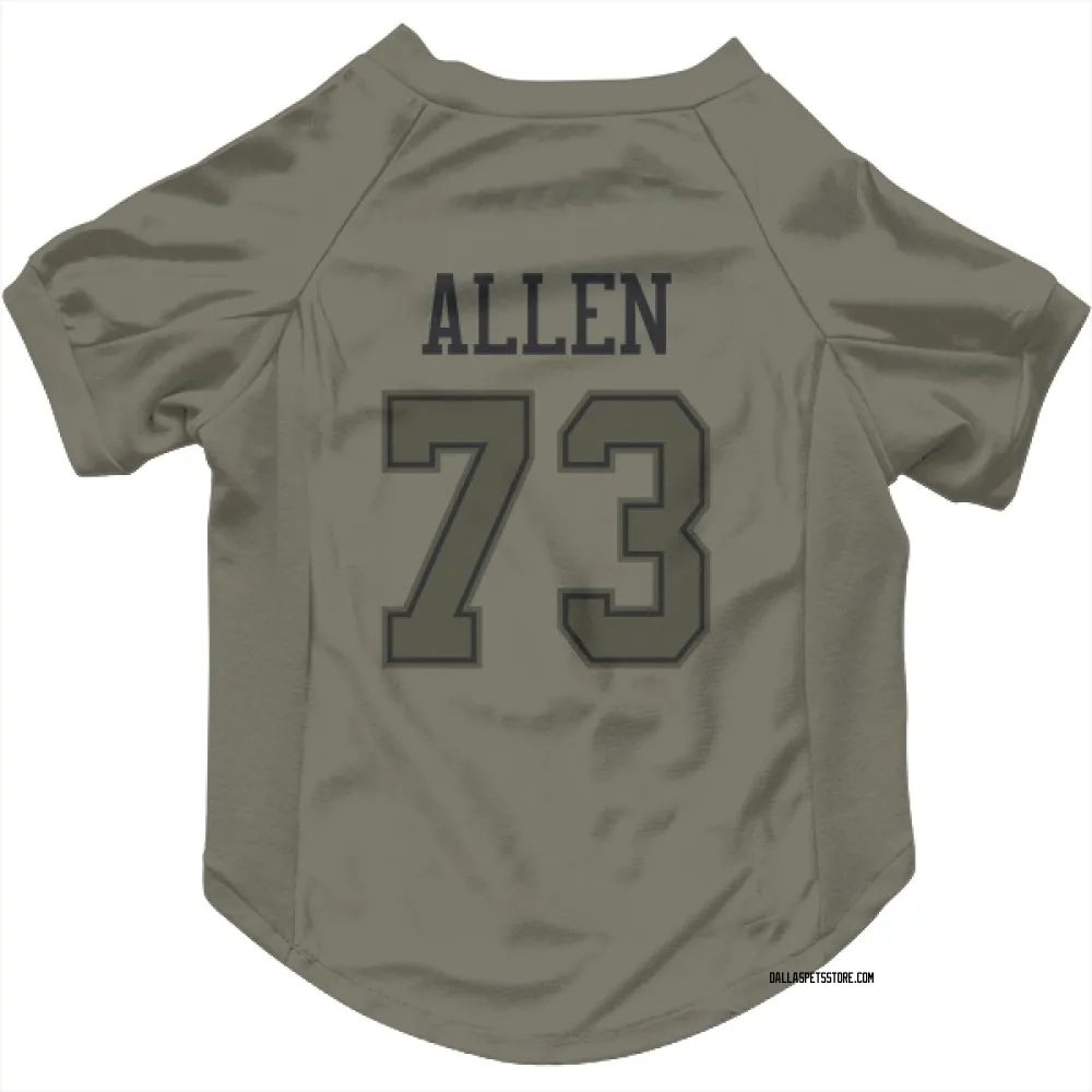 Dallas Cowboys Larry Allen Olive Pet Jersey for Dog & Cat