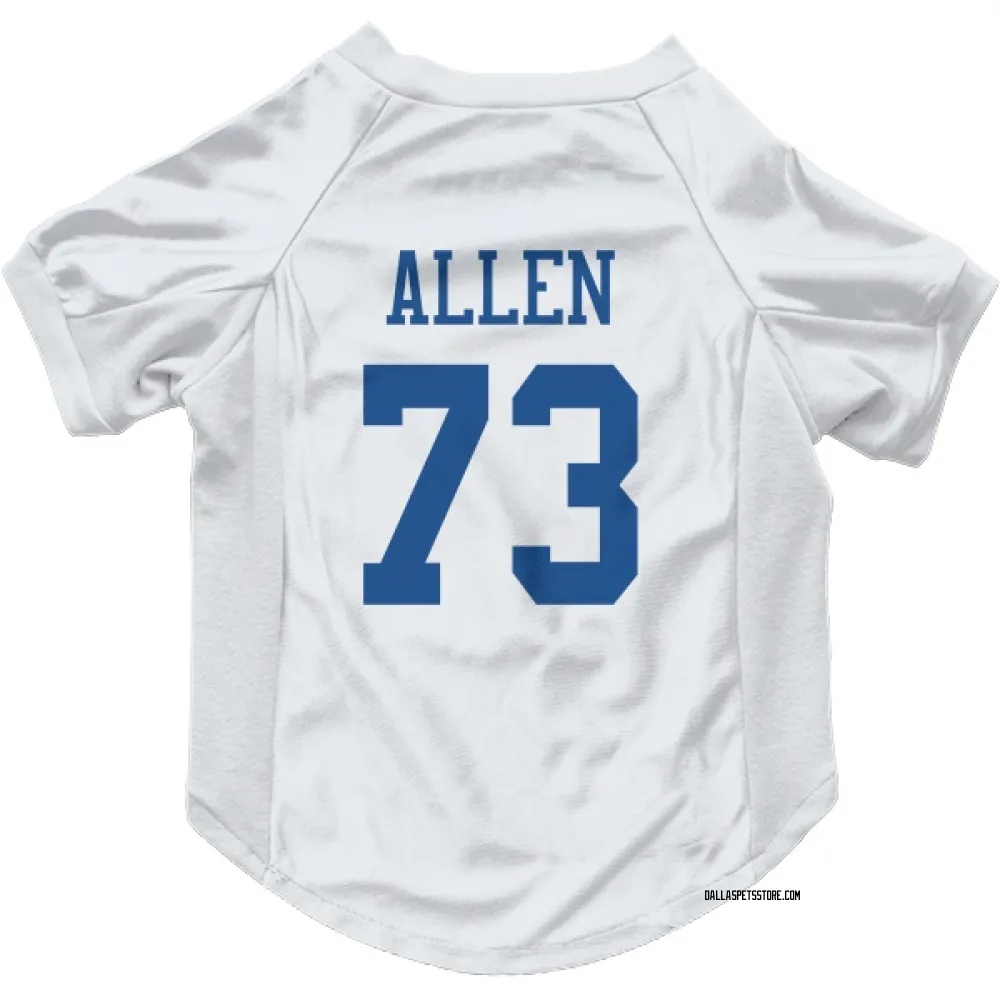 Dallas Cowboys Larry Allen White Pet Jersey for Dog & Cat