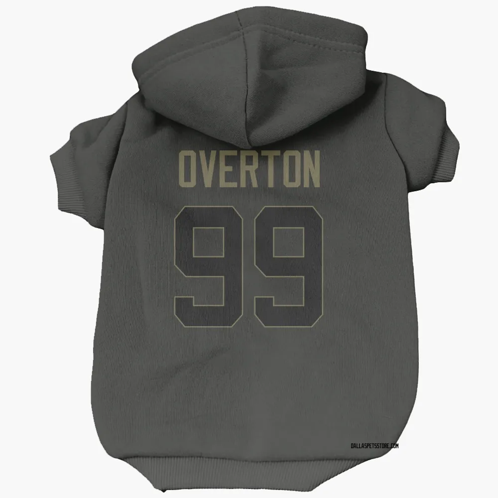 Dallas Cowboys LT Overton Black Service Pet Hoodie for Dog & Cat