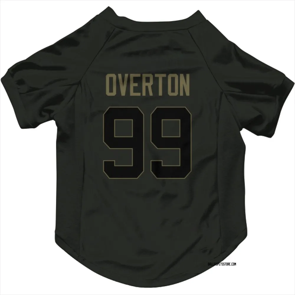 Dallas Cowboys LT Overton Black Service Pet Jersey for Dog & Cat