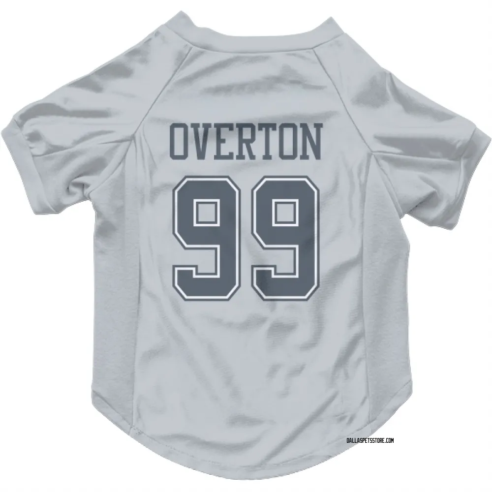 Dallas Cowboys LT Overton Gray Pet Jersey for Dog & Cat