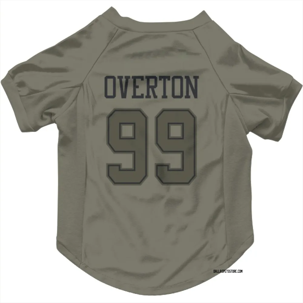 Dallas Cowboys LT Overton Olive Pet Jersey for Dog & Cat