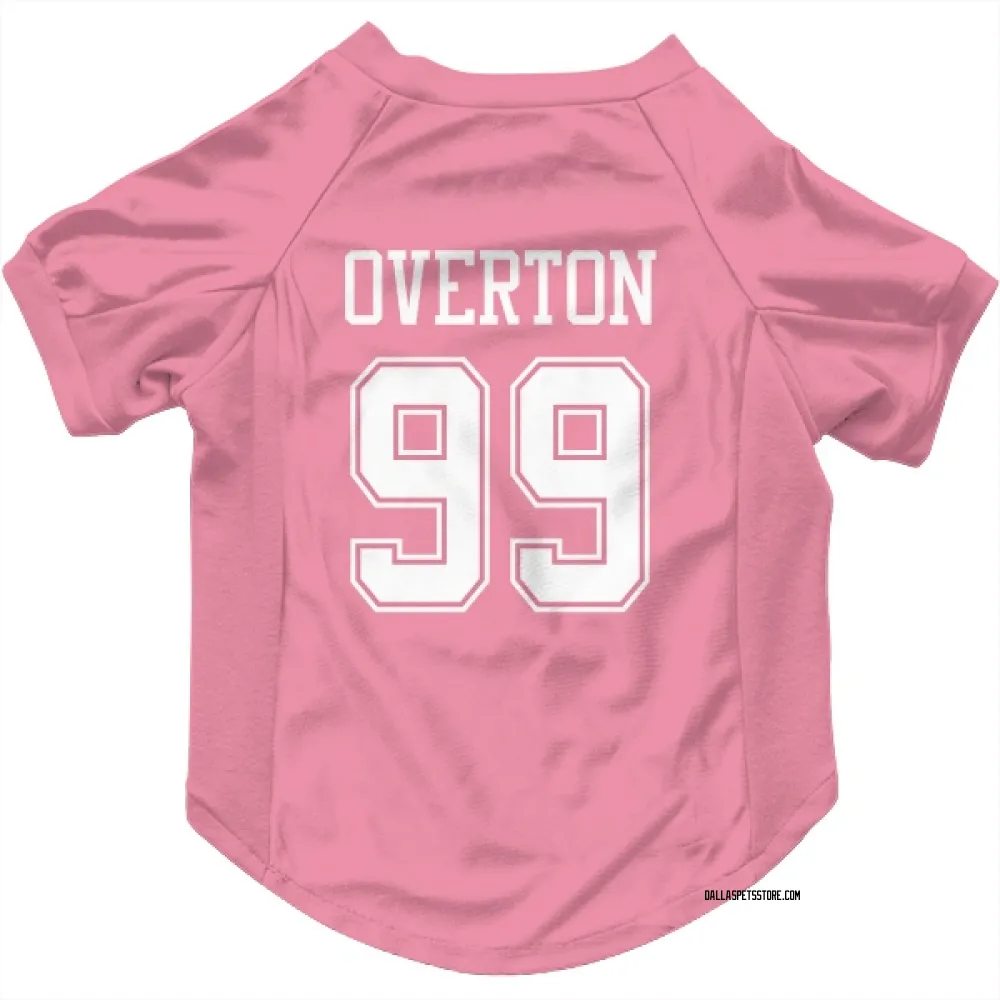 Dallas Cowboys LT Overton Pink Pet Jersey for Dog & Cat