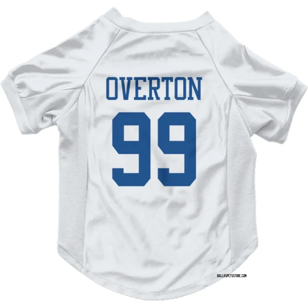 Dallas Cowboys LT Overton White Pet Jersey for Dog & Cat