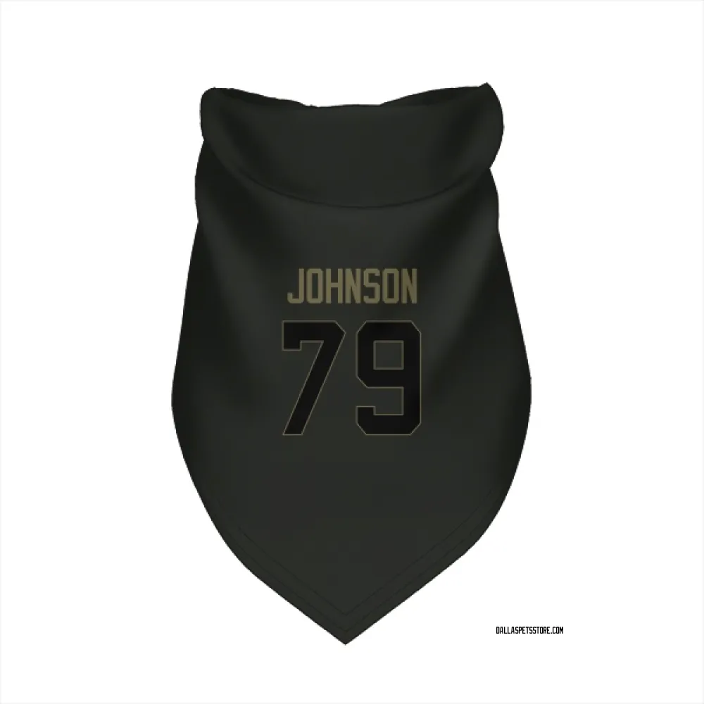 Dallas Cowboys Marcellus Johnson Black Service Pet Bandana for Dog & Cat